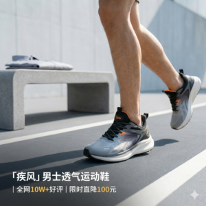 「疾风」男士透气运动鞋 | 全网10W+好评 | 限时直降100元